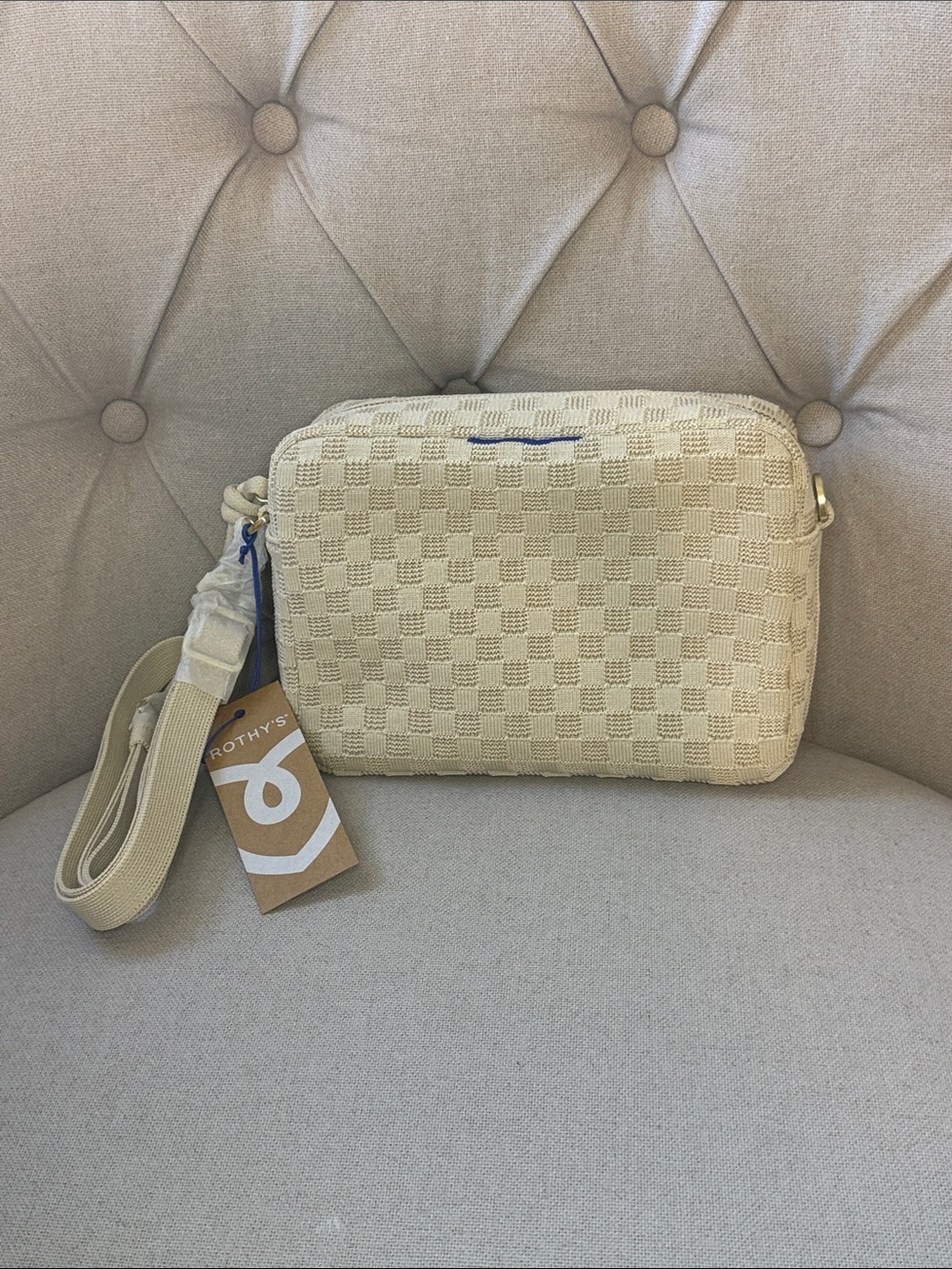 Rothy’s The Crossbody Camera Bag in Sesame